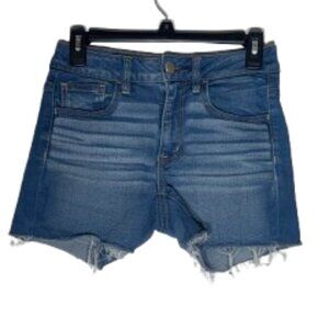 American Eagle Hi-Rise Shortie Denim Super Stretch Shorts Size 2